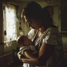 mulher com bebê agredida