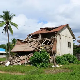 desabamento de residência em Aracaju