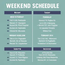 programação completa do fim de semana