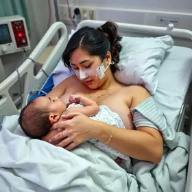 aparelho médico cai sobre bebê em hospital