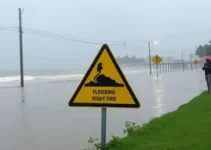 maré alta e chuvas intensas