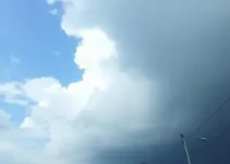 céu nublado e chuvas